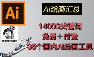 AI绘画汇总14000关键词+35个国内AI绘画工具（兔费+付费）头像壁纸不用愁-6688资源库