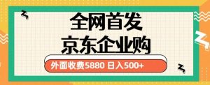 3月最新京东企业购教程，小白可做单人日利润500+撸货项目（仅揭秘）-6688资源库
