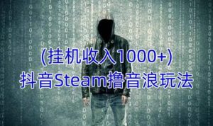 抖音Steam撸音浪玩法，挂机一天收入1000+不露脸 不说话 不封号 社恐人群福音-6688资源库