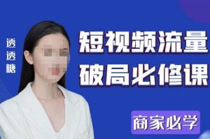 2023最新透糖短视频流量破局必修课——商家必学-6688资源库