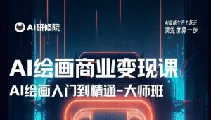 AI绘画商业研修班训练营，从入门到精通，熟练使用AI工具到将AI绘画技术应用到各类商业场景的变现课-6688资源库