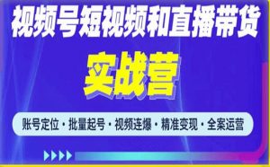 2023最新微信视频号引流和变现全套运营实战课程，小白也能玩转视频号短视频和直播运营-6688资源库