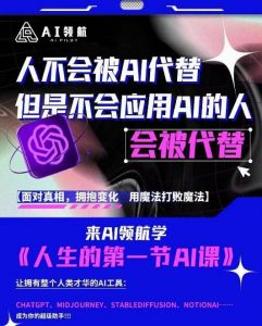 AI领航-人生第一节AI课，拉开你与普通工作者的距离！30位AI领域极客，汇集1000小时Al心得-6688资源库