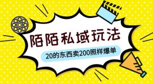陌陌私域这样玩，10块的东西卖200也能爆单，一部手机就行【揭秘】-6688资源库