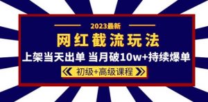 2023网红·同款截流玩法【初级+高级课程】上架当天出单当月破10w+持续爆单-6688资源库