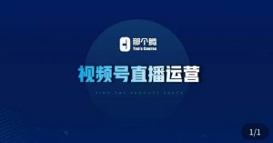 那个腾·视频号直播运营，​视频号直播推流逻辑/流量渠道解析/直播起号攻略/直播实操技巧-6688资源库