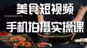 烁石·美食视频手机拍摄实操课，​美食摄影理论、手机拍摄相关设置、剪辑调色、布光原理等内容-6688资源库