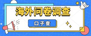 外面收费5000+海外问卷调查口子查项目，认真做单机一天200+【揭秘】-6688资源库