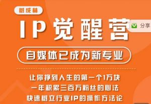 树成林·IP觉醒营，快速树立行业IP的操作方法论，让你赚到人生的第一个1万块（更新）-6688资源库