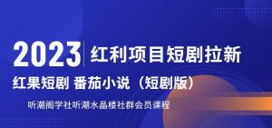 2023红利项目短剧拉新，听潮阁学社月入过万红果短剧番茄小说CPA拉新项目教程【揭秘】-6688资源库