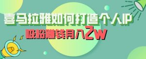 喜马拉雅如何打造个人IP,吸粉赚钱月入2W【揭秘】-6688资源库