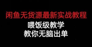 闲鱼无货源最新实战教程，喂饭级教学，教你无脑出单【揭秘】-6688资源库