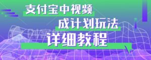 避坑玩法：支付宝中视频分成计划玩法实操详解【揭秘】-6688资源库