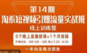 南掌柜·淘系短视频引爆流量实战班，​短视频是一个没有天花板的流量入口-6688资源库