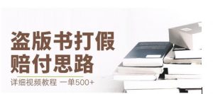 最新盗版书赔付打假项目，一单利润500+【详细玩法视频教程】【仅揭秘】-6688资源库