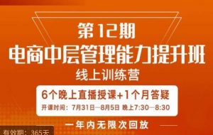 陈少珊·电商中层管理能力提升班，学习对象-电商公司各个岗位的主管，20人人以内的电商公司老板-6688资源库