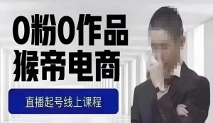 猴帝最新1600线上课，0粉起号实操教学，自然流量天花板，7-8月9节，20+小时-6688资源库