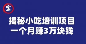 宝哥揭秘小吃培训项目，利润非常很可观，一个月赚3万块钱-6688资源库
