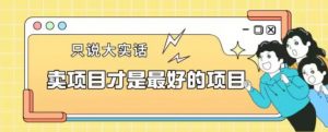 卖项目才是最好的项目一单3000+【揭秘】-6688资源库