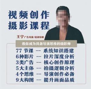 视频创作摄影课程,教你成为具备导演思维的摄影师(导演思维+拍摄技巧+拉片解析+职业发展建议)-6688资源库