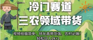 冷门赛道三农领域带货，视频拍摄简单，转化高带货强，农村必做！【揭秘】-6688资源库