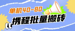 外面收费698的携程撸包秒到项目，单机40-80可批量-6688资源库