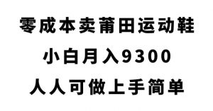 零成本卖莆田运动鞋，小白月入9300，人人可做上手简单【揭秘】-6688资源库