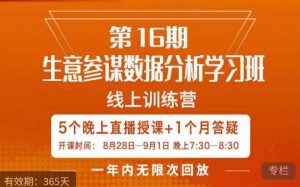 宁静·生意参谋数据分析学习班，解决商家4大痛点，学会分析数据，打造爆款！-6688资源库