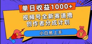 单日收益1000+,视频号全新赛道撸创作者分成计划,小白易上手【揭秘】-6688资源库