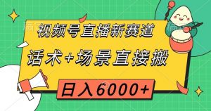 视频号直播新赛道，话术+场景直接搬，日入6000+【揭秘】-6688资源库
