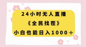 24小时无人直播,全民找茬,小白也能日入1000+【揭秘】-6688资源库