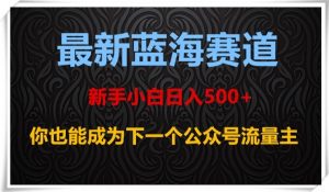 最新蓝海赛道，新手小白日入500+，你也能成为下一个公众号流量主【揭秘】-6688资源库