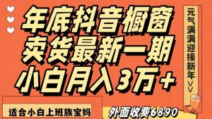 外面收费6890元年底抖音橱窗卖货最新一期,小白月入3万,适合小白上班族宝妈【揭秘】-6688资源库