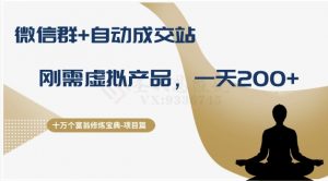 十万个富翁修炼宝典之8.微信群+自动成交站,刚需虚拟产品,一天200+-6688资源库