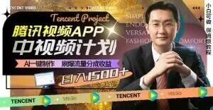 冷门项目，腾讯视频中视频计划，AI一键制作，刷爆流量分成，日收益2000+【揭秘】-6688资源库