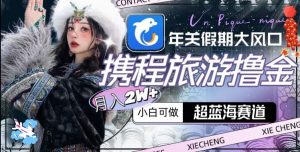 年关假期大风口，携程旅游撸金，超蓝海赛道,月入2w+【揭秘】-6688资源库