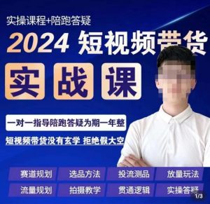 果哥·2024短视频带货实操课，​赛道规划/选品方法/投流测品/放量玩法/流量规划/拍摄教学-6688资源库