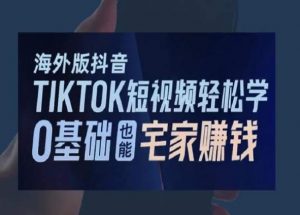 海外版抖音TikTok短视频轻松学，0基础宅家也能赚钱-6688资源库