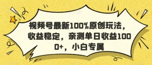 视频号最新100%原创玩法，收益稳定，亲测单日收益1000+，小白专属【揭秘】-6688资源库