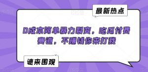 0成本简单暴力裂变，吃瓜付费赛道，不赚钱你来打我【揭秘】-6688资源库