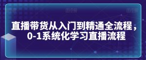 直播带货从入门到精通全流程,0-1系统化学习直播流程-6688资源库