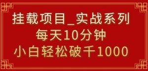 挂载项目，小白轻松破1000，每天10分钟，实战系列保姆级教程【揭秘】-6688资源库