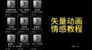矢量动画情感教程：高点赞涨粉，适合情感、思维、创业教育等赛道-6688资源库