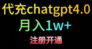 代充chatgpt4，日入500+，精准引流，暴力变现【揭秘】-6688资源库