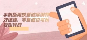 手机版剪映基础案例特效课程，零基础也可以轻松完成-6688资源库