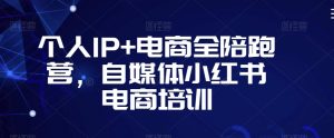 个人IP+电商全陪跑营，自媒体小红书电商培训-6688资源库
