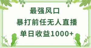 暴打前任小游戏无人直播单日收益1000+，收益稳定，爆裂变现，小白可直接上手【揭秘】-6688资源库