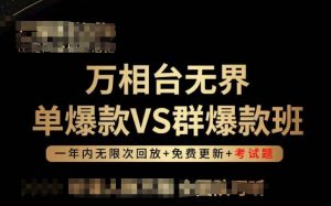 万相台无界单爆款VS群爆款班,选择大于努力,让团队事半功倍!-6688资源库