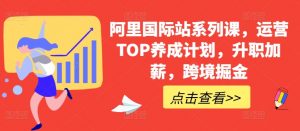 阿里国际站系列课，运营TOP养成计划，升职加薪，跨境掘金-6688资源库