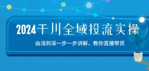 2024千川全域投流精品实操:由谈到深一步一步讲解,教你直播带货-15节-6688资源库